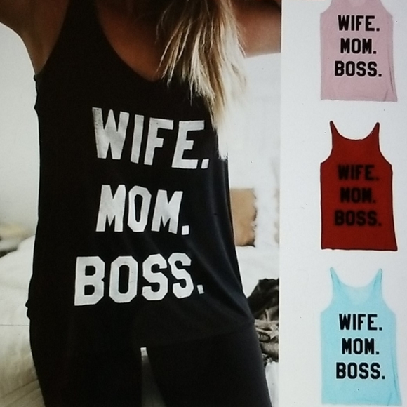 SOLD! Wife*Mom*Boss Tank - Picture 11 of 11